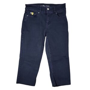 Second Yoga Jeans Women's Size 26 Black Wash Cut Off Capris